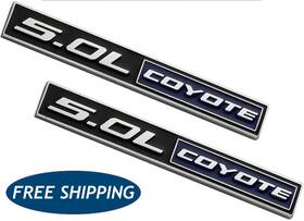 Cdd 723509654115 2x 5.0l Coyote Emblems Decal 3d Badge V8 Engine Trunk Sticker For Mustang And F150