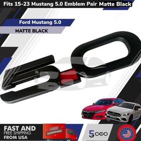 Fl-em000550c Ceo6 2015-2021 Mustang Gt Ford Oem 5.0 Matte Black Fender Side Emblems