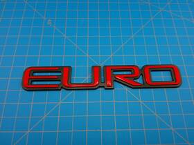 10122039 Chevrolet Lumina Euro Badge Emblem Red Black Oem Nameplate Gm