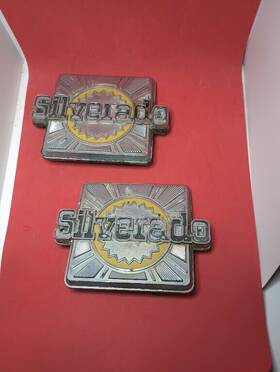 14014315 Chevrolet Vintage 1973-80 Original Silverado Metal Emblem Lot 2 Rare