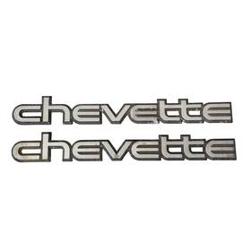 14045321 Chevrolet Vintage Chevy Chevette Emblem Badge Nameplate Lot Of 2