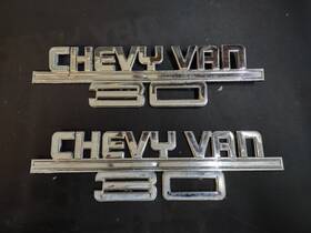 15640710 Chevrolet Chevy Oem 1983-1989 Van G-30 Chrome Metal Emblem 2pcs