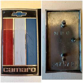 347572 Chevrolet Vintage 1975-1977 Chevy Camaro Original Front Header Panel Emblem Gm #