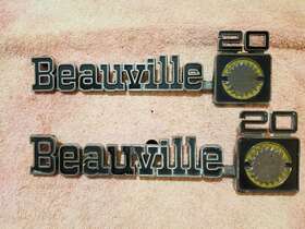 363592 Chevrolet 1973-1982 Beauville G-10 Van Fender Emblem Badges