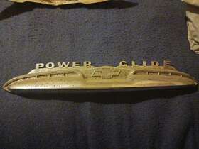 3695666 Chevrolet 1951 Chevy Trunk Lid Emblem Original Gm Styleline Belair Convertible Power Glide