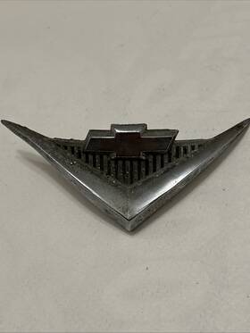 3711035 Chevrolet Vintage Bel Air V8 Rear Badge Emblem Lh Oem