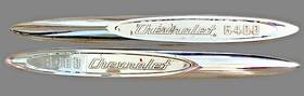 3734264 Chevrolet 3734263 Pr Orig 1950s Chevy Truck 6400 Series L/r Side Fender Emblems /