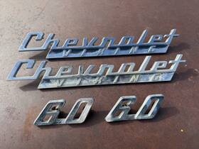 3766888 Chevrolet Pair Of 2 Gm 1960 1961 Chevy Viking Fender Emblems And 60 Series