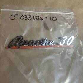 37815227 Chevrolet 1955-59 Apache 30 Series Original Chrome Fender Emblem Badge