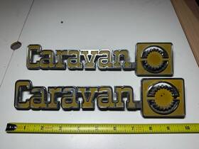 378640 Chevrolet 70 S 1970s Chevy Caravan Emblems Pair Oem G-series Van Ac