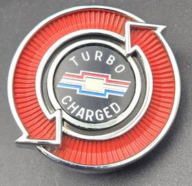 3817965 Chevrolet Corvair 1962-64 Turbo Charged Front Emblem No. Vintage Oem