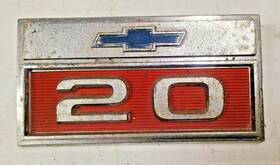 3874042 Chevrolet 1960s Chevy 20 Truck Hood Badge K20 C20