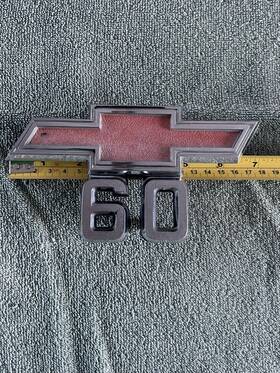3893759 Chevrolet Truck 60 C60 Emblem C-60 Gm Used Metal Red Bow Tie