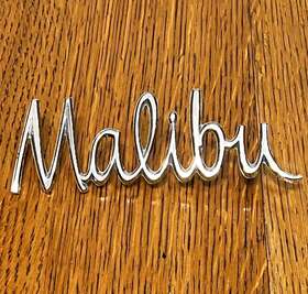 3920864 Chevrolet Gm 1968 Chevy Malibu Front Fender Emblem Script Name Plate #m23