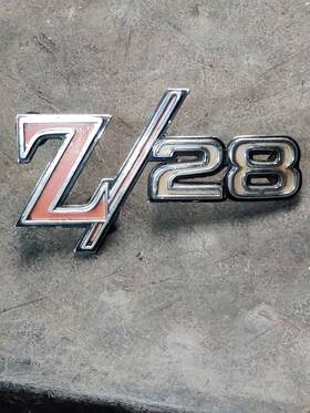 P-394968 Chevrolet 394968 1969 Chevy Camaro Z28 Fender Emblem Z/28 Oem With Tabs