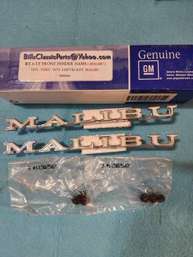 3990939 Chevrolet Nos Gm Name Plate Malibu