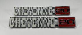 3994684 Chevrolet 2 Original 1971-72 Cheyenne 20 Truck Front Fender Emblem Badge