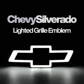 Chevrolet 608275612005 2016-2018 Chevy Silverado Led Lighted Front Grille Emblem Black Bowtie Badge