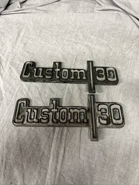 6273125 Chevrolet Chevy Oem 1973-1980 Custom 30 C30 Front Fender Emblem Badge Logo Pair