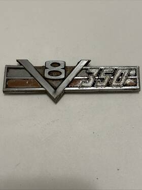 977601b Chevrolet Vintage Chevy V8 350 Emblem Badge Oem Gm Free Shipping