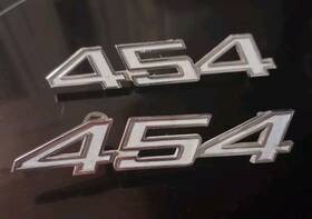 P396323 Chevrolet Original 1960s-70s Chevy 454 Fender Emblem Badges