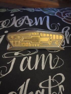 Pt-4648485 Chevrolet Vintage 1955-57 Chevy Emblem.in Good Condition Mild Flaws No Broken Pins