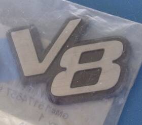 15174557 Chevy Gm Oem Trailblazer Front Fender V8 Emblem Nos Silver/blk 03 04
