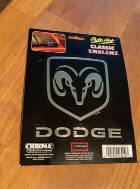 Chroma 045929030103 Dodge Auto Art Classic Emblemz Car Stickers Decal Logo New