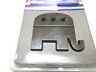 Chrome Emblems Republican Elephant Auto Emblem Nib