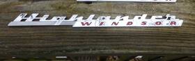 1346684 Chrysler 1 Highlander Windsor Script Emblems 11 Inch