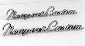 2901360 Chrysler Newport Custom 1974-75 Front Fender Emblem Set Of Two