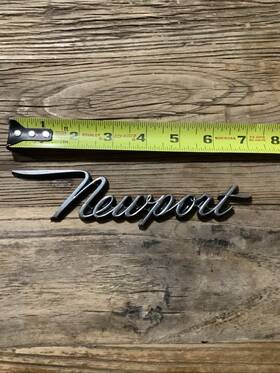 3505788 Chrysler 31025 Vintage 1970-1971 Newport Script Emblem Car Badge Oem