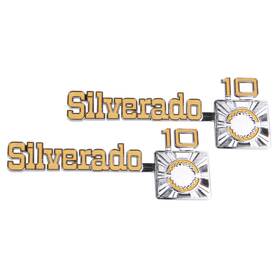 9902 Cj Classic Trucks Silverado Fender Emblem Pair Chevrolet C10 1975-1980