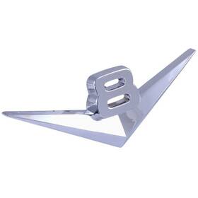 B5c-8259 Cj Classic Trucks Radiator Grille Emblem V8 Chrome F-100 1955