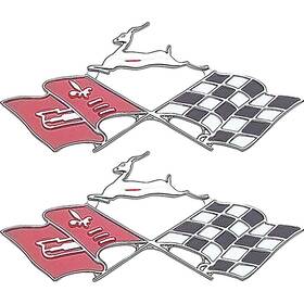 B138000 Classic Industries 1961 Chevrolet Impala Quarter Panel Emblems Pair