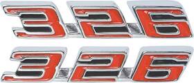 Cm8502 Classic Industries 1967 Pontiac Firebird Inch 326 Hood Emblems Rh And Lh Pair