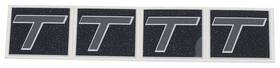 Gn110321 Classic Industries 1984-86 Buick T-type Door Strap Covers - Silver Logo