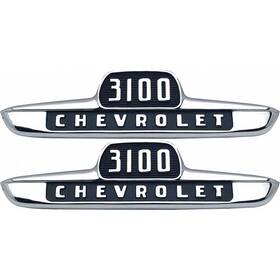 J1032 Classic Industries 1955 Chevrolet Truck 3100 Hood Emblems 1st Design Pair