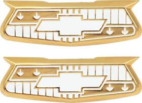 Tf300031 Classic Industries 1955-57 Bel Air Quarter Panel Crest Emblems Gold Pair