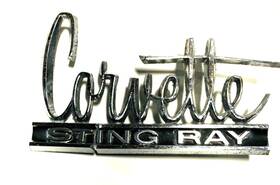3873776 Corvette 1966-1967 Chevy C2 Stingray Rear Deck Hood Emblem Oem Part