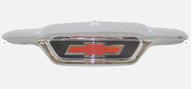 56-16721-fc Counterpart Chevrolet Truck V8 Hood Emblem Black Detail Red Bowtie 1956 Gm #3725691