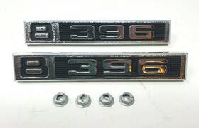 69-16722-396 Counterpart Chevrolet Chevy Gmc Truck Front Fender Emblem Set Inch 8 396 1969 - 1972