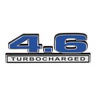 D570 Mustangs Unlimited Emblem Turbocharged Blue