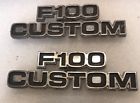 D7tb16702bwc Ford Custom Metal Chrome Emblems Badges Nameplate Set Original Oem