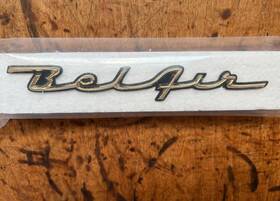 Dc-941 Danchuk 1957 Chevy Bel Air Dash Emblem Script Gold And Black-new