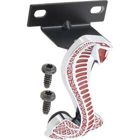 Cge1r Daniel Carpenter Mustang 1994-04 Ford Grill Emblem Cobra Snake Chrome With Red Accents