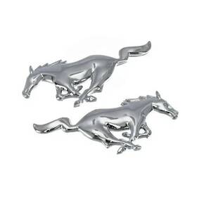 F4zz-6313208-em Daniel Carpenter Restorations 1979-2026 Ford Mustang 4 Inch Running Pony Emblem Pair Chrome Christmas Sale
