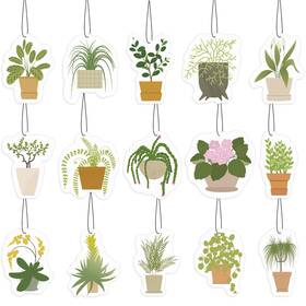 Dansib-150703r01 Dansib 15 Pack Hanging Plant Air Freshener Decor Cute 1 Count Of Green
