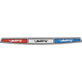 43504k Dennis Carpenter 1967 Ford Galaxie Trunk Lock Ornament Insert Peel And Stick Red White Blue