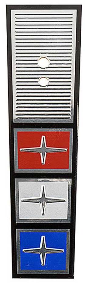 8213r Dennis Carpenter 1965 Mercury Comet/caliente/villager Center Grill Emblem Insert Red White &